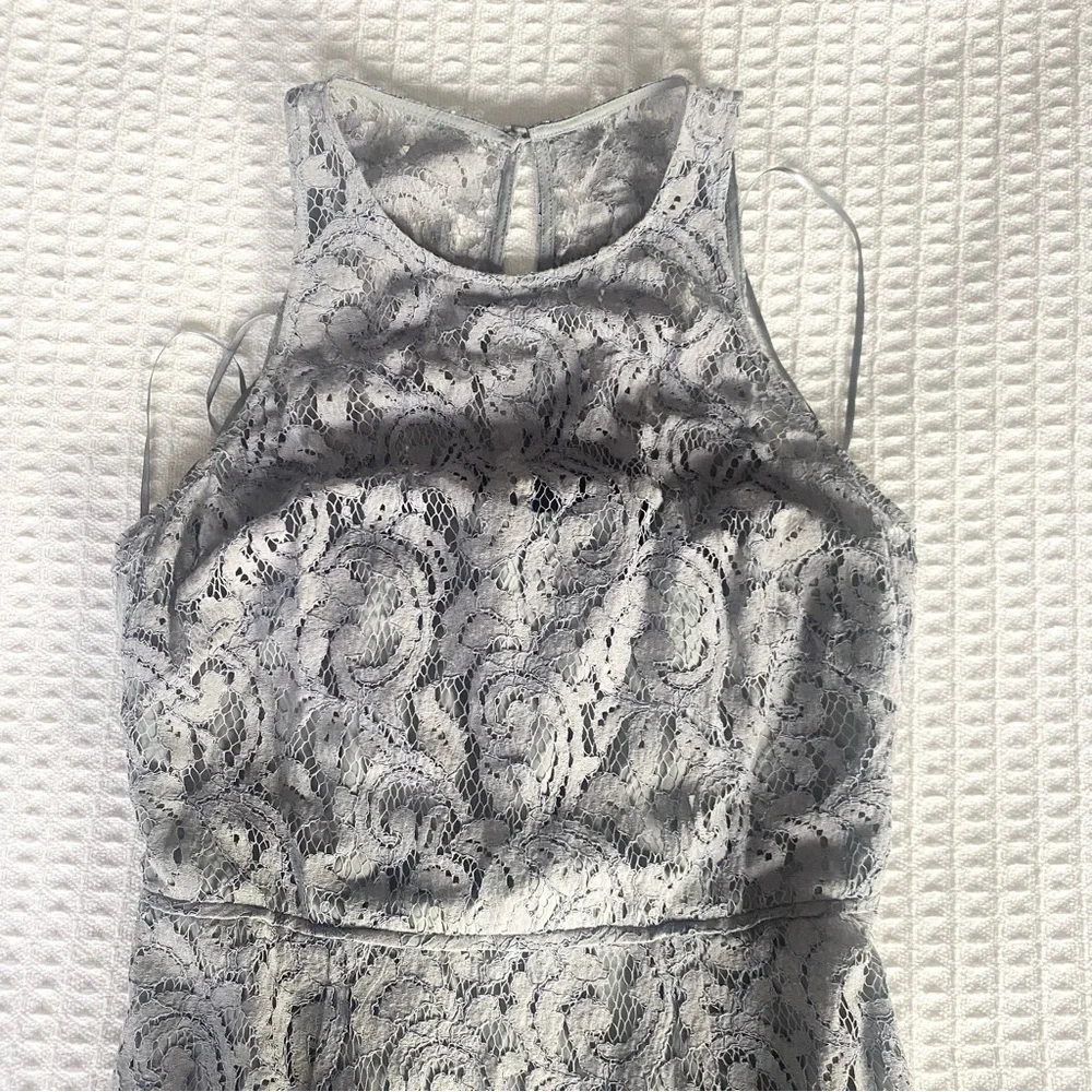 J. Crew Pamela dress Leavers lace grey size 4